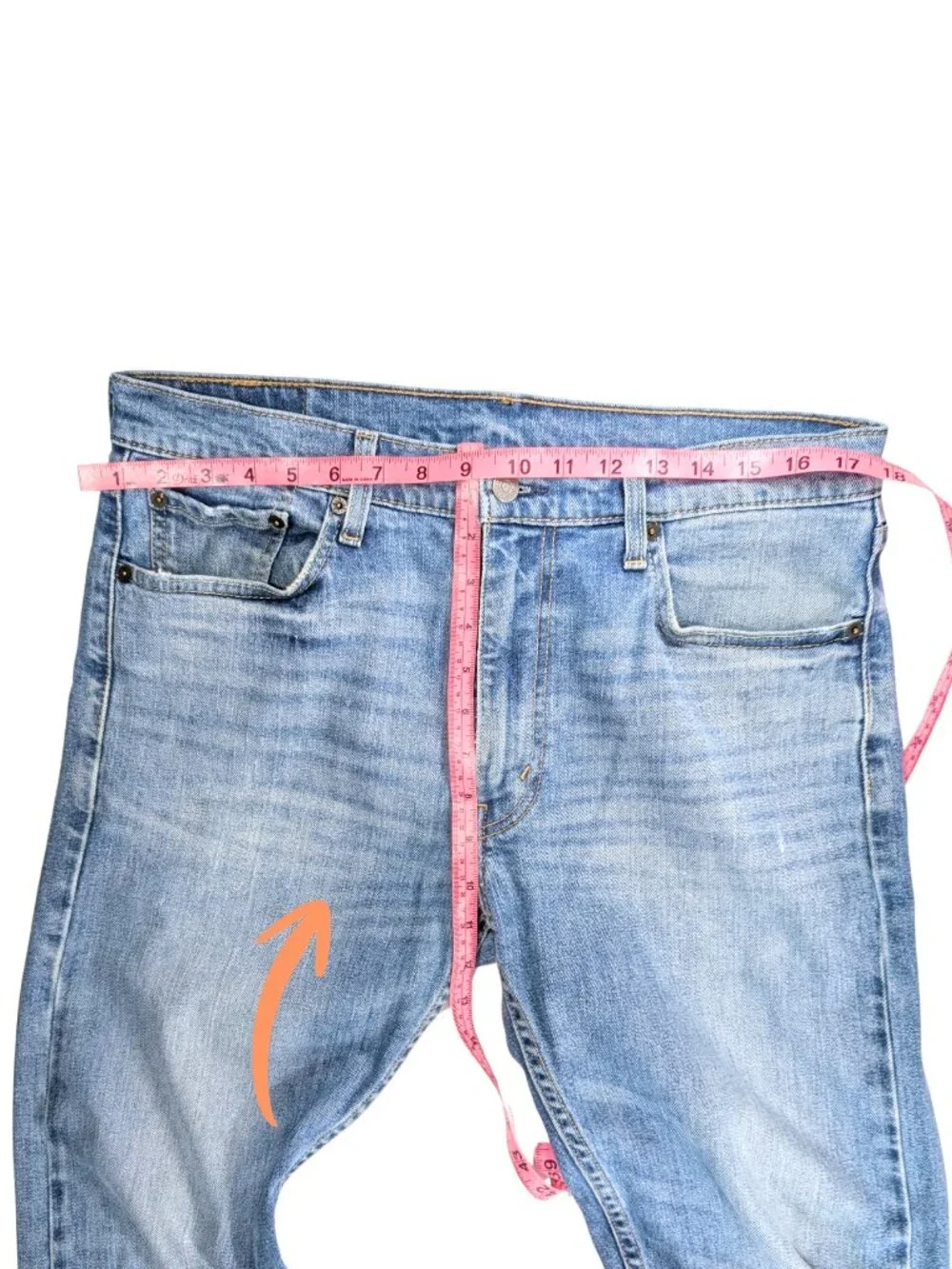 Levi's 513 Men's 33x34 Light Wash Slim Straight 5 Pocket Blue Jeans